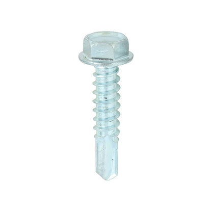 TIMCO Hex Screw S/DRILL No3 Zinc 12 x 1 Silver Pack 500