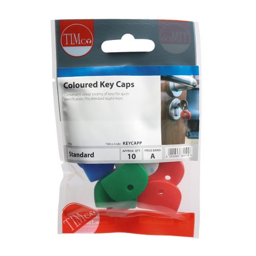 TIMCO Coloured Key Caps Mixed Colours Red Pack 10