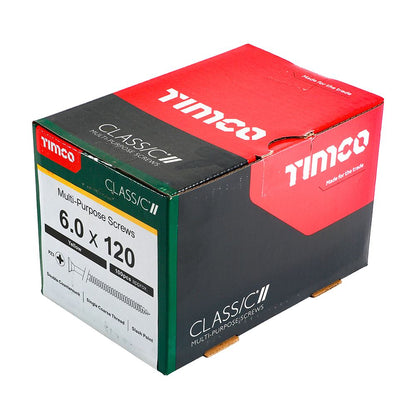 TIMCO Classic Screw PZ3 CSK ZYP 6.0 x 120 Gold Pack 100