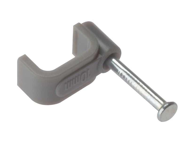 ForgeFix FORFCC25G Cable Clip Flat Grey 2.50mm Box 100 |