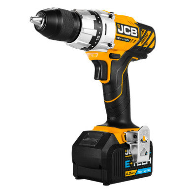 JCB 18V DRILL DRIVER WITH 4.0AH LITHIUM-ION BATTERY AND 2.4A CHARGER | JCB-18DD-4XB
