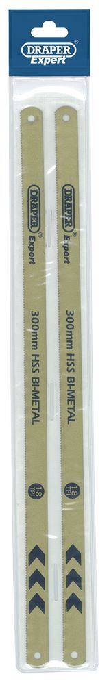 DRAPER 19345 - 2 x 300mm 24tpi Bi-Metal Hacksaw Blades