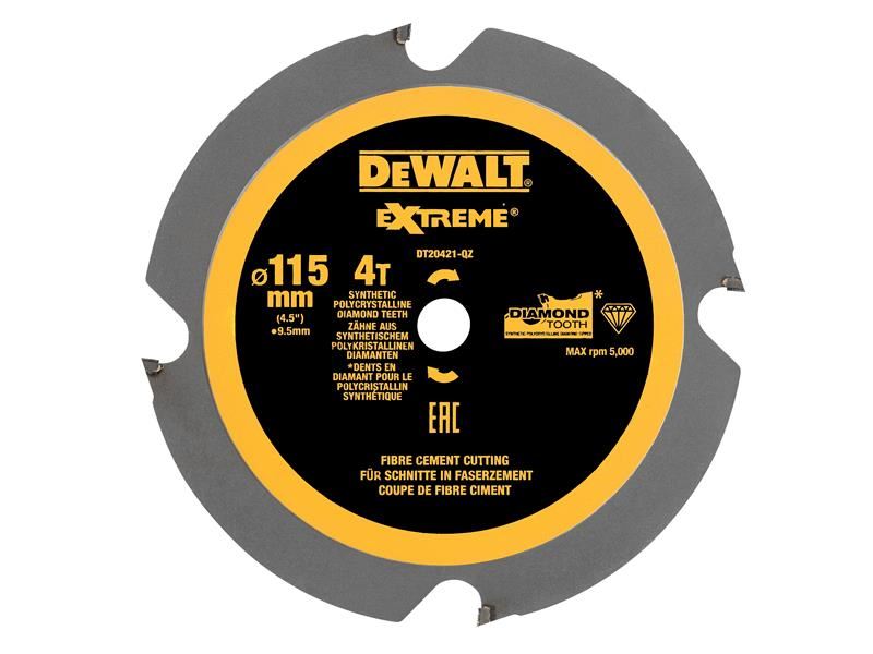 DeWalt DT20421-QZ DT20421 PCD Circular Saw Blade 115 x 9.5mm x 4T
