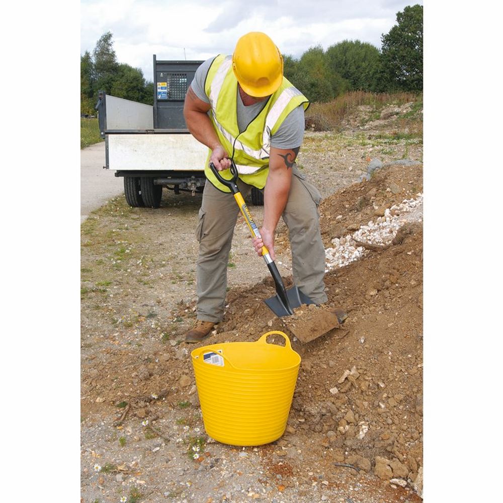 Draper SHOVEL SQ.MOUTH F/G HANDLE 57567 Square Mouth Builders Shovel with Fibreglass Shaft