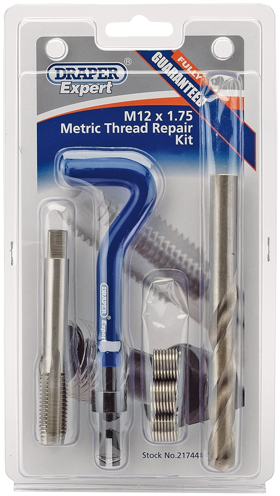 Draper M12X1.75 THREAD REPAIR KIT 21744 Metric Thread Repair Kits