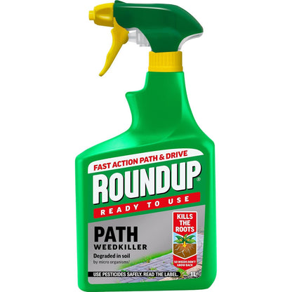 Roundup Path Weedkiller 1L Ready to Use Systemic Weed Killer for Paths Drives Patios 30m² Coverage
