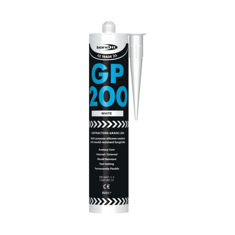 Bond It GP200 General Purpose Silicone Sealant 275ml – All Colours – Waterproof, Fast Setting and Mould Resistant for Interior and Exterior Use
