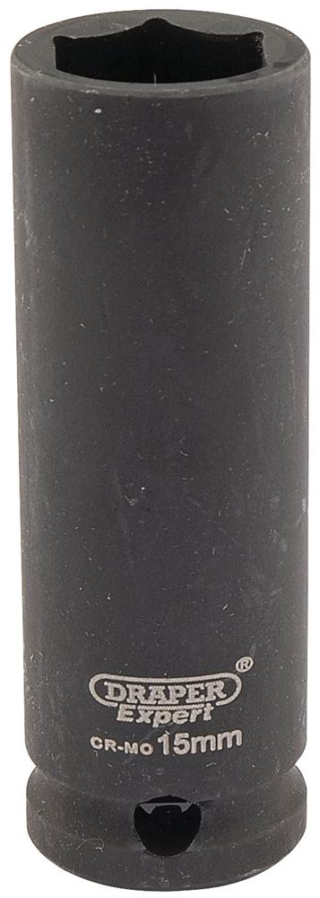 Draper 15MM IMPACT DEEP SOCKET 3/8DR 06888 3/8" Sq. Dr. Draper Expert HI-TORQÂ® Metric Deep Impact Sockets