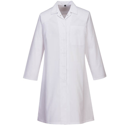 Portwest 2205 - White Ladies Food Industry Coat, One Pocket sz 3 XL Regular Apron jacket