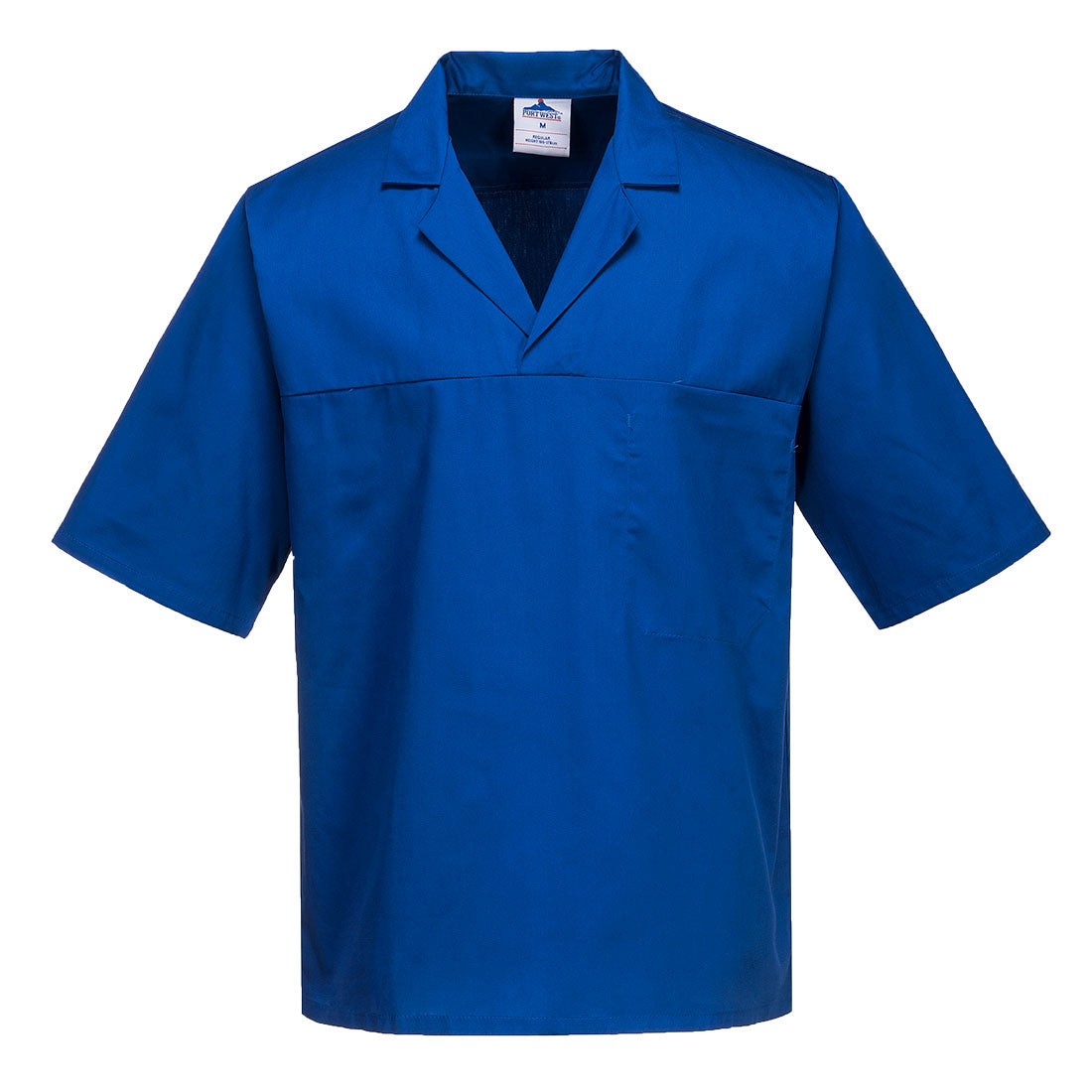 Portwest 2209 - Royal Blue Food Industry Short Sleeve Baker Shirt sz XSmall Regular