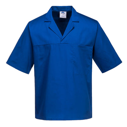 Portwest 2209 - Royal Blue Food Industry Short Sleeve Baker Shirt sz XL Regular