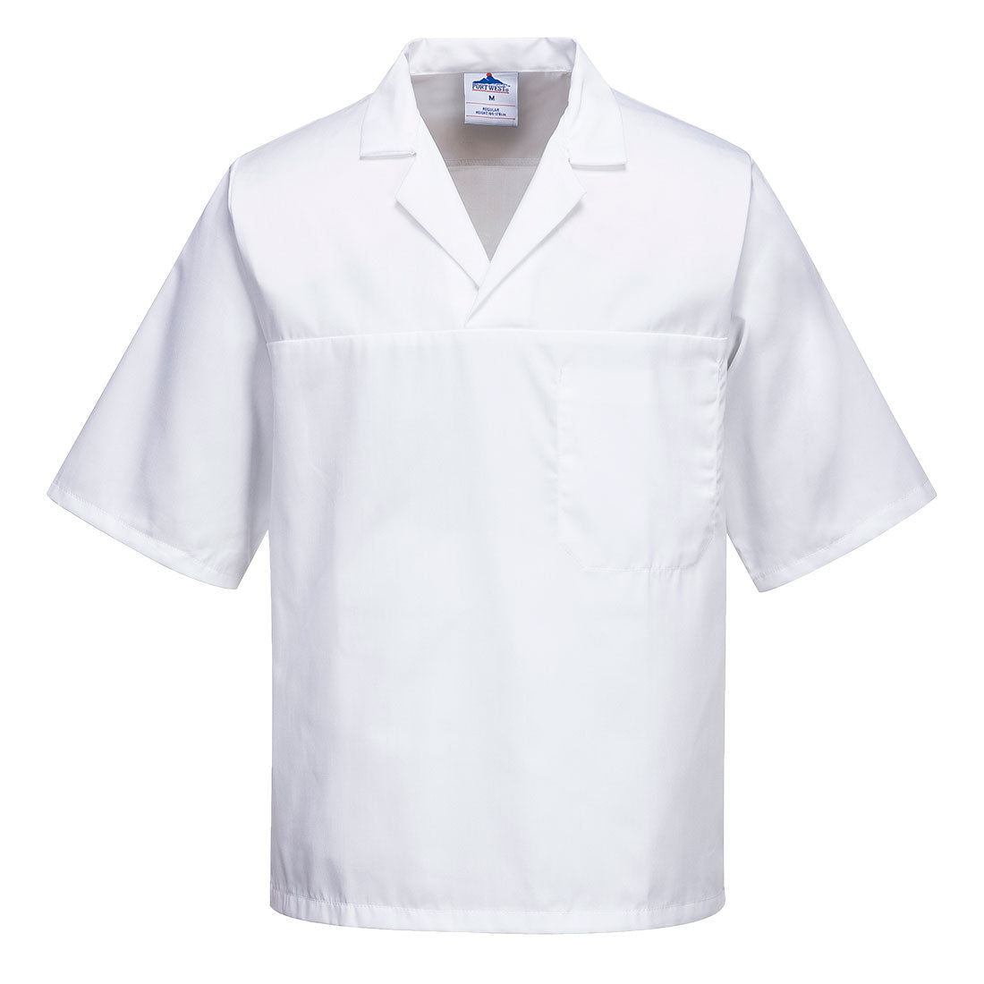 Portwest 2209 - White Food Industry Short Sleeve Baker Shirt sz Medium Regular