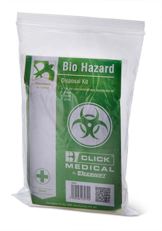 CLICK MEDICAL BODY FLUID SPILL KIT (1 APPLICATION) CLEAR