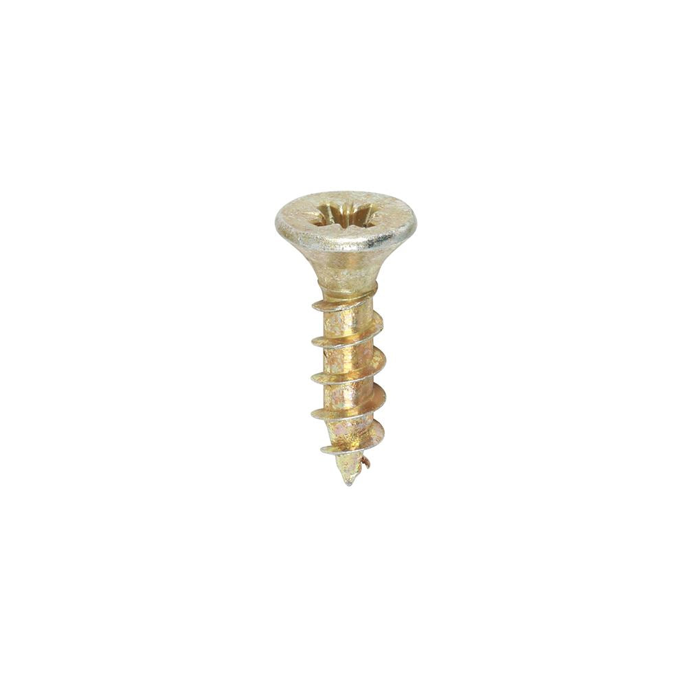 TIMCO Solo Woodscrew PZ1 CSK ZYP 3.0 x 12 Gold Pack 200