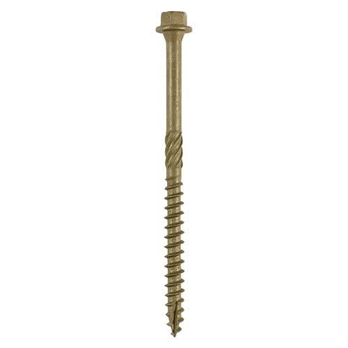 TIMCO Hex Head Timber Construction Screws 6.7mm Exterior Green – Various Lengths and Pack Sizes for Landscaping, Timber Framing and Structural Timber Fixing