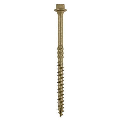 TIMCO Hex Head Timber Construction Screws 6.7mm Exterior Green – Various Lengths and Pack Sizes for Landscaping, Timber Framing and Structural Timber Fixing