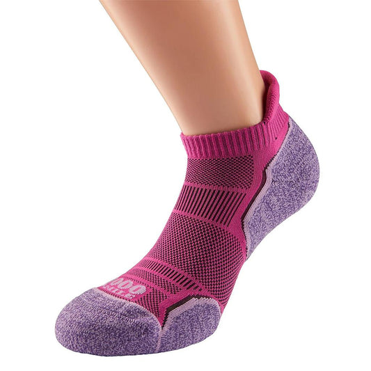 1000 Mile Run Socklet Ladies (Twin Pack) Pink/Lavander Medium