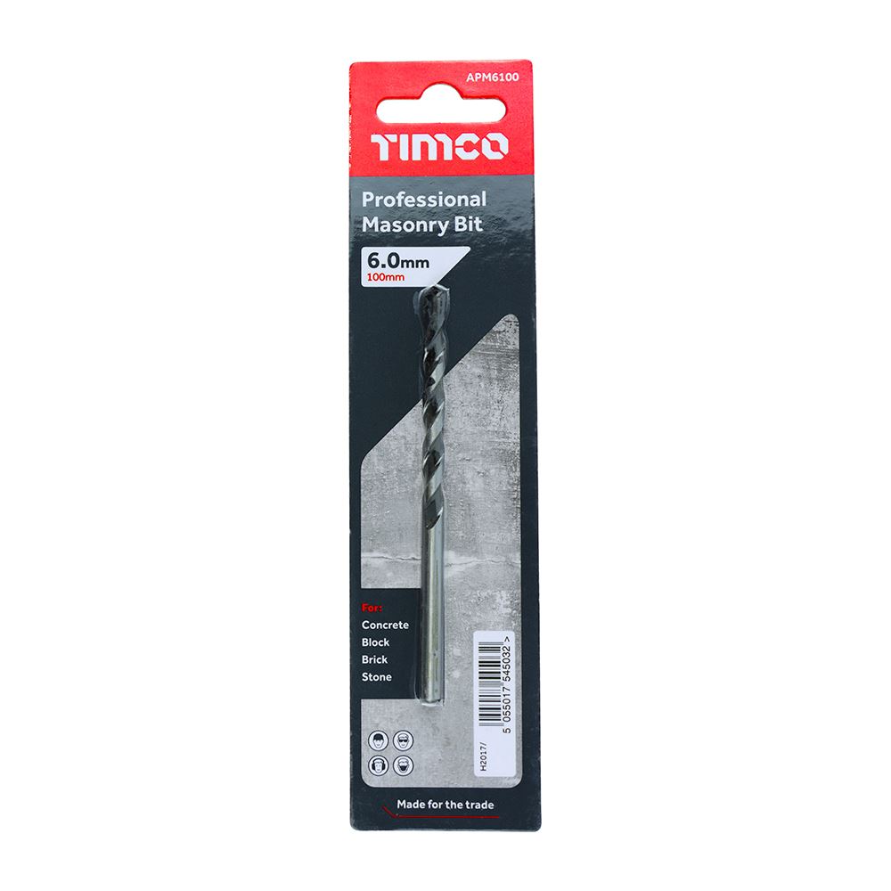 TIMCO Professional Masonry Bit 6.0 x 100 Pack 1