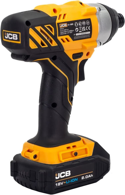 JCB JCB-18CD-2XB Combi Drill 2.0Ah 2.4A 18V Hammer Drill Driver Cordless Drill
