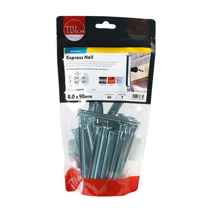 TIMCO Express Nail - BZP 8.0 x 90 Silver Pack 45
