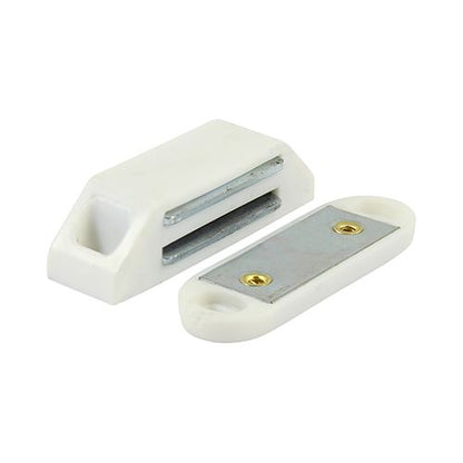 TIMCO Magnetic Catch 6kg White Pack 2