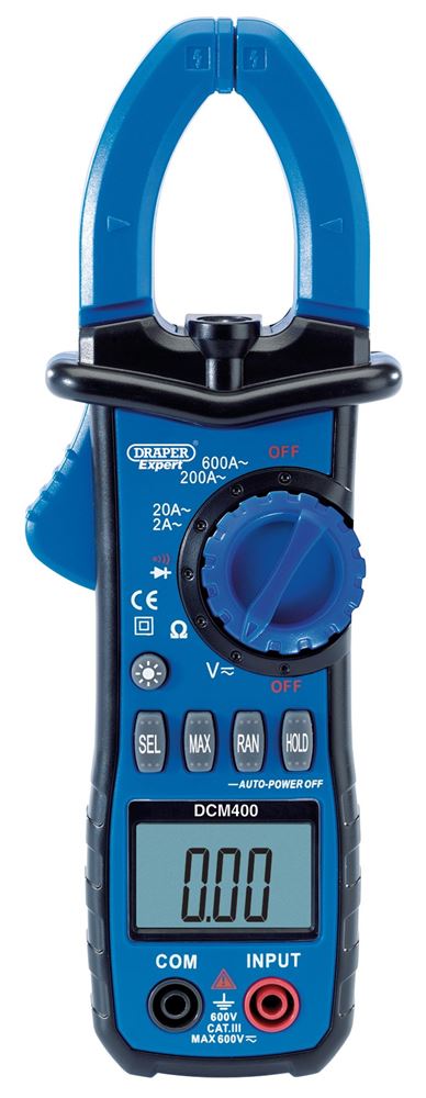 Draper DIGITAL CLAMP METER 41864 400 Range Multimeters and Clamp Meters