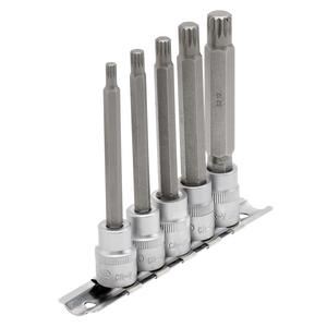 Draper 5PC SPLINE 3/8 SET 100MM 16349 Spline Socket Bit Set, 3/8" Sq. Dr. (5 Piece)