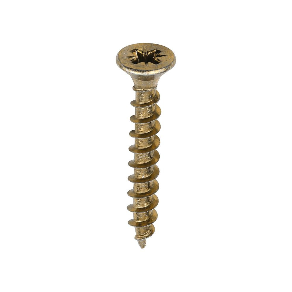 TIMCO Solo Woodscrew PZ2 CSK ZYP 5.0 x 35 Gold Pack 200