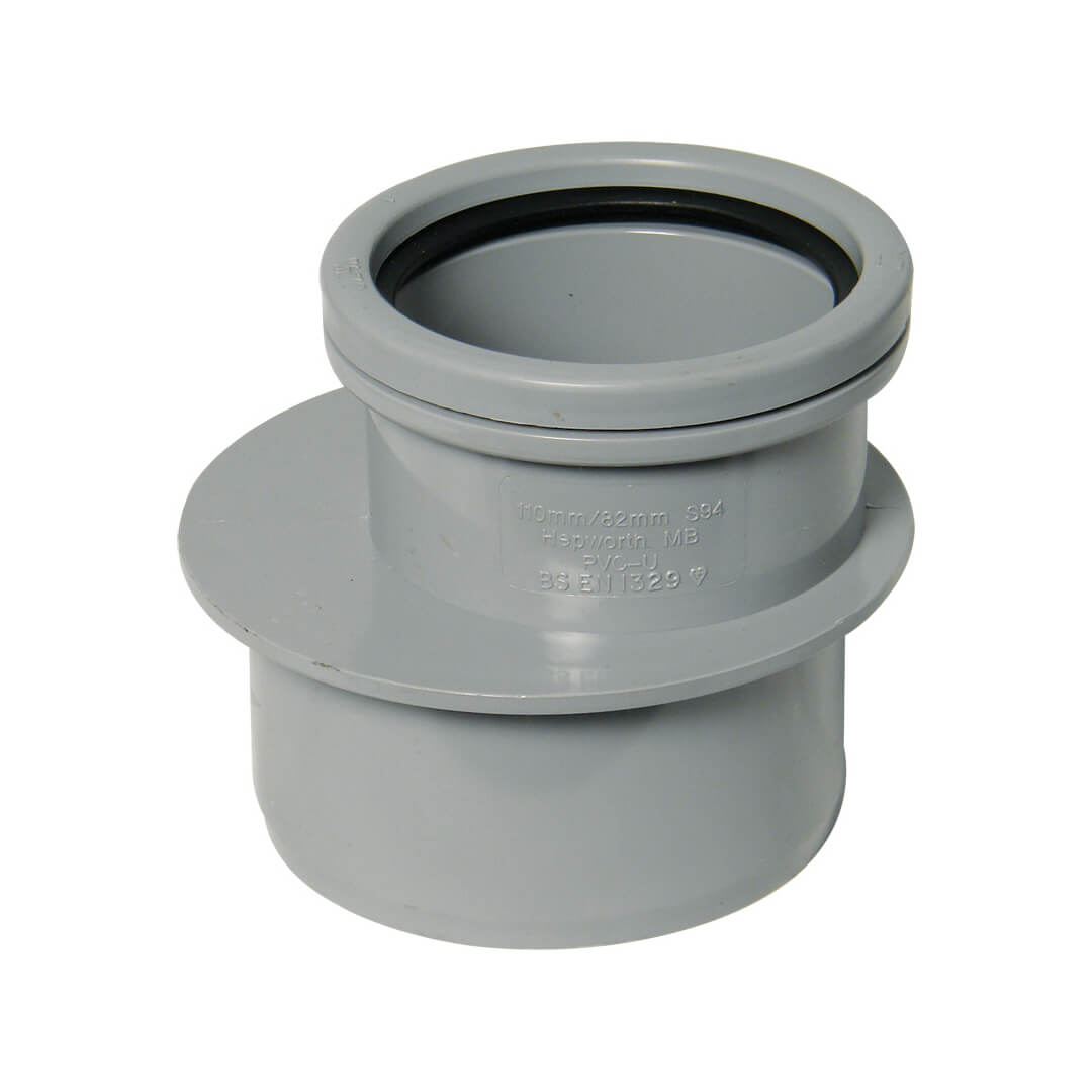 FLOPLAST RING-SEAL REDUCER(SOIL);110X82MM GREY