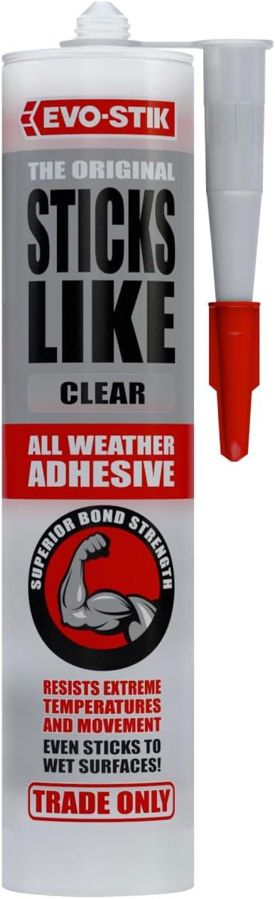 Evo-Stik White Sticks Like Grab Adhesive – Ideal for DIY, Construction & Home Repairs