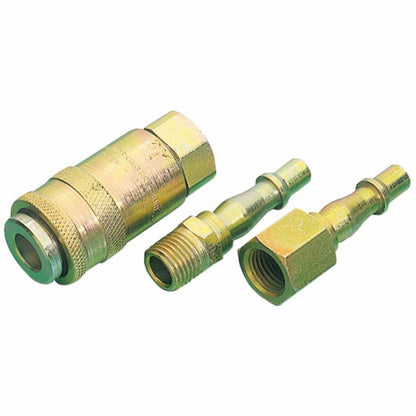 Draper AIR LINE COUPLING SET 1/4 BSP 37844 1/4" BSP Air Line Coupling Set (3 Piece)