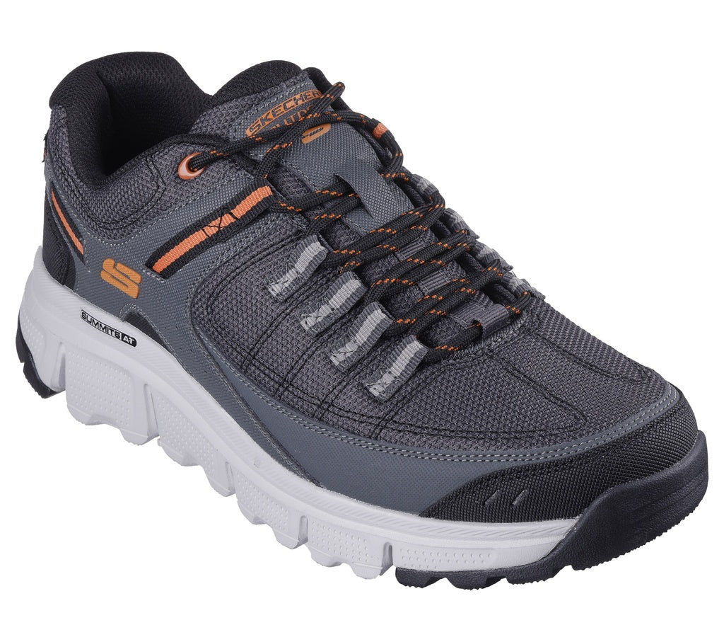 Skechers Summit Outdoor Mens Shoe | Charcoal/Grey/Orange | sz 10.5