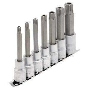 Draper TX-STAR SEC 7PC 1/2 SOCK BIT 16338 Draper TX-STARÂ® Security Socket Bit Set, 1/2" Sq. Dr., 100mm (7 Piece)