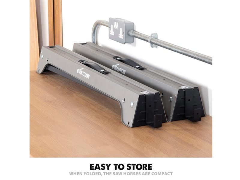EVL Metal Folding Sawhorse Stand (Twin Pack)