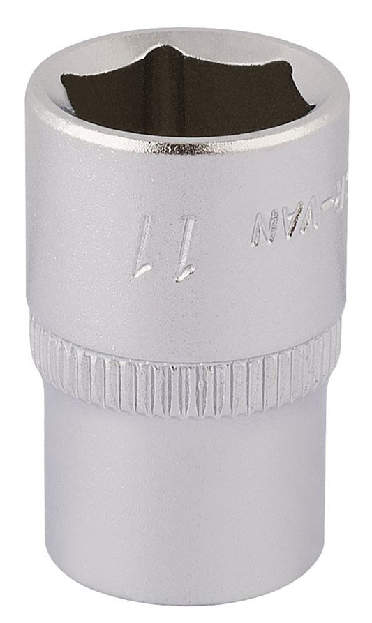 11100 Elora Elora Hexagon Socket, 1/4 Sq. Dr., 11mm 1455-M 11 1/4 Sockets Professional Trade DIY Workshop Garage Use
