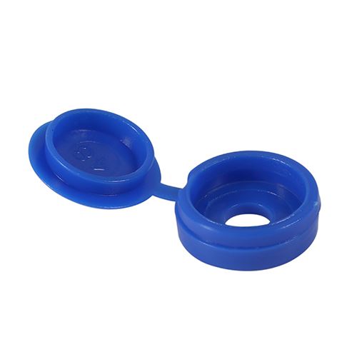 TIMCO Small Hinged Screw Cap - Blue To fit 3.0 to 4.5 Screw Blue Pack 100