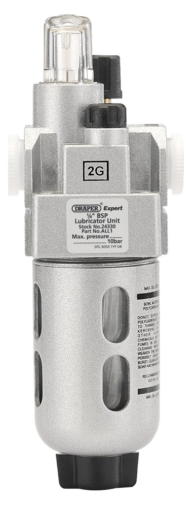 Draper AIR LINE LUBRICATOR ONLY 1/4 24330 1/4" BSP Lubricator Unit