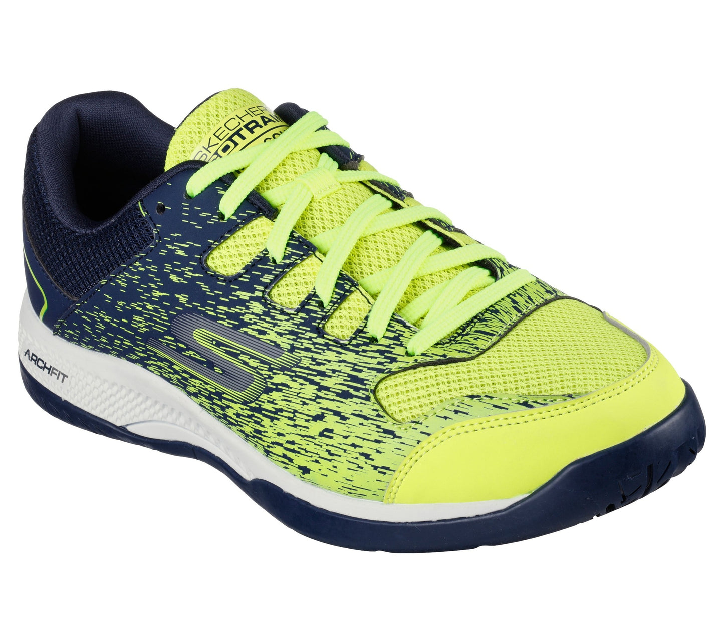 Skechers Viper Court Pickleball Mens Shoe | Yellow/Navy | sz 9