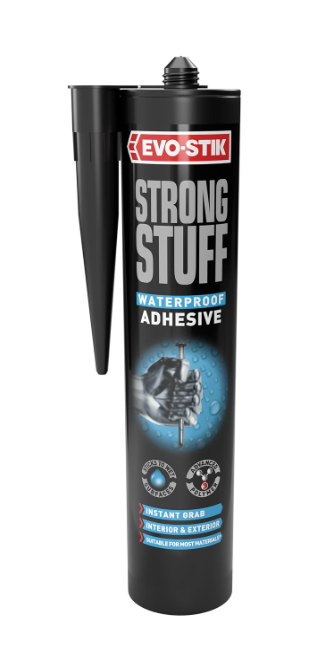 EVO-STIK Strong Stuff Waterproof 290ml SMP Grab Adhesive Wet Surfaces Indoor Outdoor Underwater Solvent Free Pack of 12