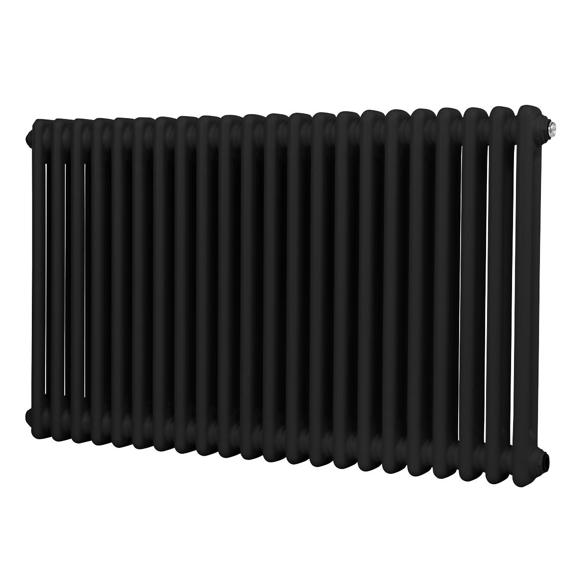 Baridi DH364 Horizontal Traditional 2 Column Radiator 600 x 1012mm - Black | Steel | Horizontal traditional two column radiator delivers a BTU output