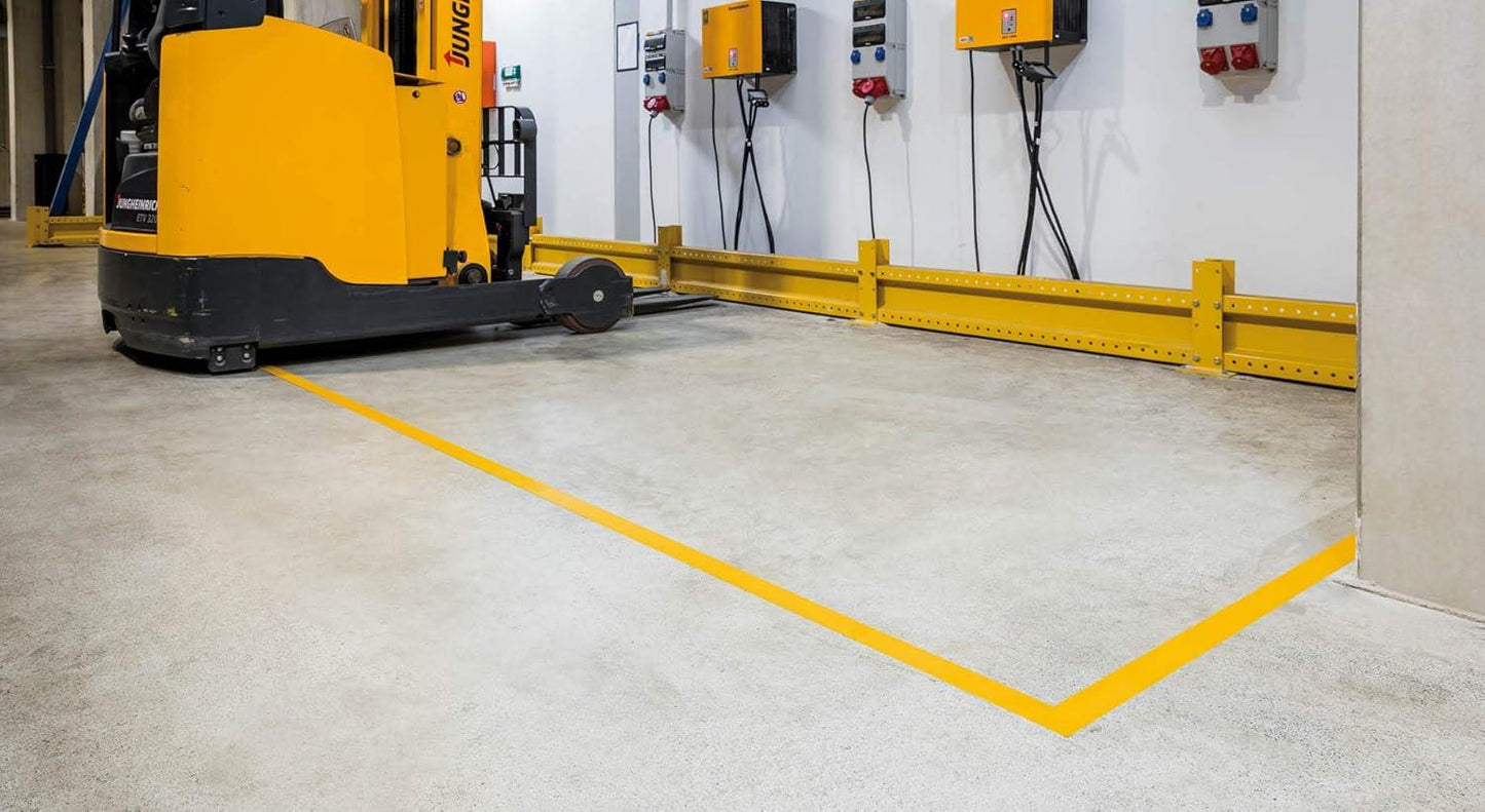 Durable DURALINE Slip Resistant Floor Marking Tape 50mm x 30m Yellow | Durable Floor Marking Tape for Office, Warehouse and Workplace Use