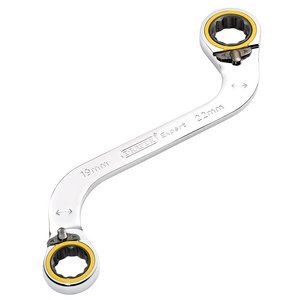 Draper 19X22MM S RATCHET SPAN 03946 HI-TORQÂ® Double Ring Ratchet S-Shape Spanners