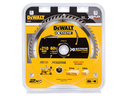 DeWalt DT99567-QZ XR FlexVolt Table Saw Blade 210 x 30mm x 60T