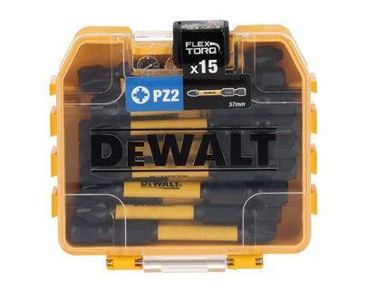 DeWalt Power Tools DT70914T FlexTORQ Bits PZ2 x 57mm (Tic Tac of 15) Display of 21