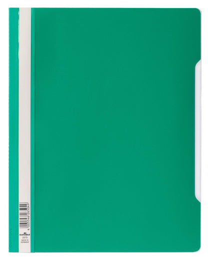 Durable Clear View Project Folder Document Report File | 50 Pack | A4+ Green