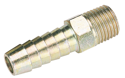 Draper 1/4TAP X 3/8BORE HOSE CN 25801 1/4" BSP Taper PCL Male Screw Tailpiece (Sold Loose)