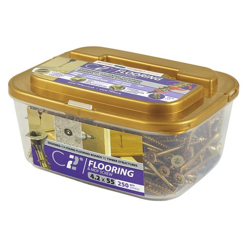 TIMCO C2 Floor-Fix Screw - ZYP 4.2 x 55 Gold Pack 250