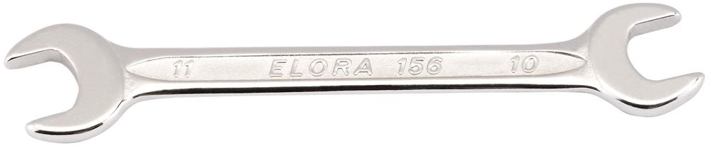 05400 Elora Elora Midget Metric Double Open End Spanner, 10 x 11mm 156-10x11 Spanner/Wrench Open Ended Spanners Professional Trade DIY Workshop Gara