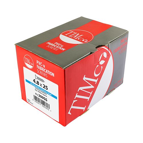 TIMCO PVC Window Screw RIB CSK -S/S 4.3 x 25 Pack 1000