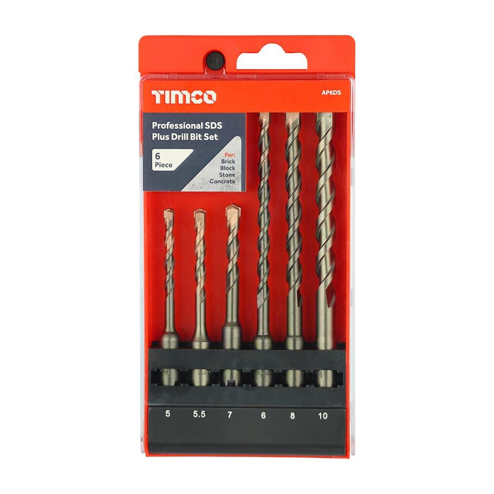 TIMCO Pro SDS Plus Drill Bit Set 6pc Pack 1
